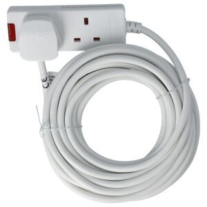 EXT CORD 2SCKT 10M 220V BSPLUG WHT ACE EXT CORD 2SCKT 10M 220V BSPLUG WHT ACE